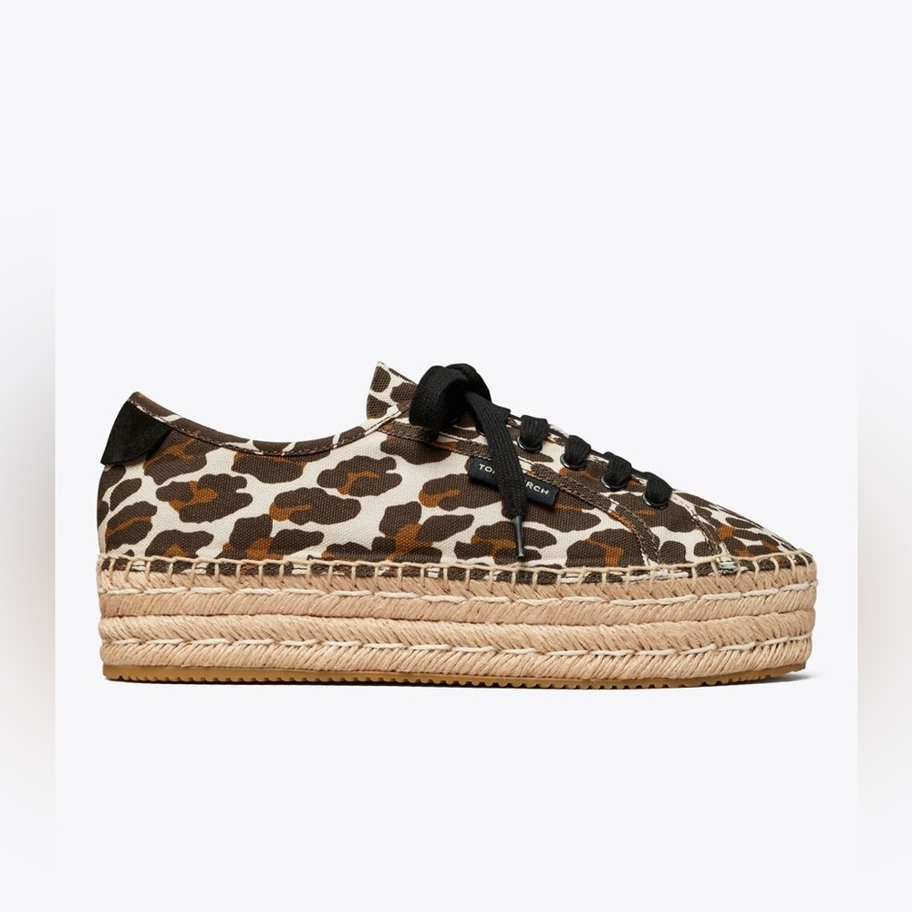 Tory Burch Animal Print Platform Sneakers